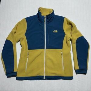 The North Face Women’s Fleece Jacket full zip Yellow Blue M